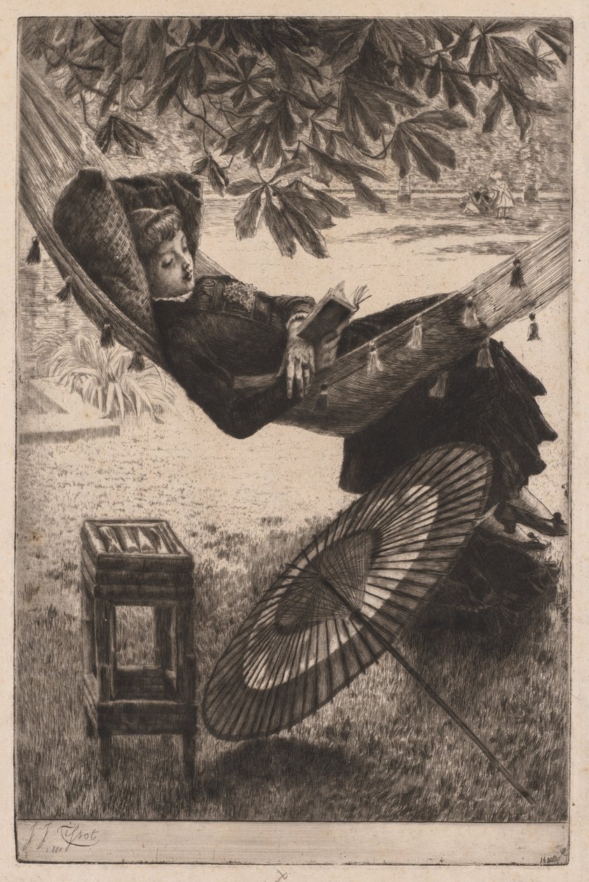 Hamak, 1880. autorstwa James Jacques Joseph Tissot