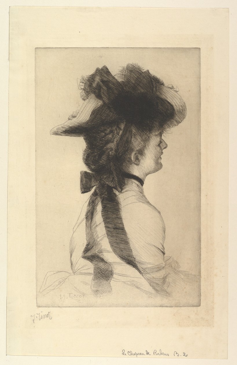 Kapelusz Rubensa, 1875. autorstwa James Jacques Joseph Tissot