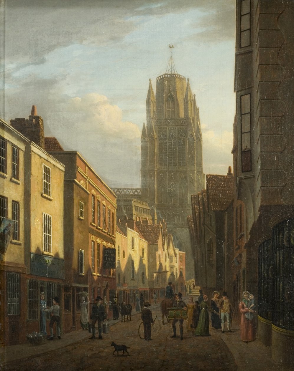 Redcliffe Street, Bristol, ok.1821 (olej na płótnie) autorstwa James Johnson