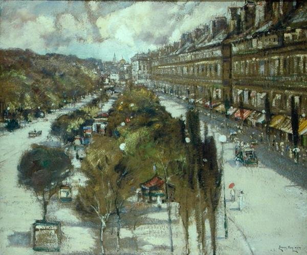 Bulwar Paryski (pastel na papierze) autorstwa James Kay