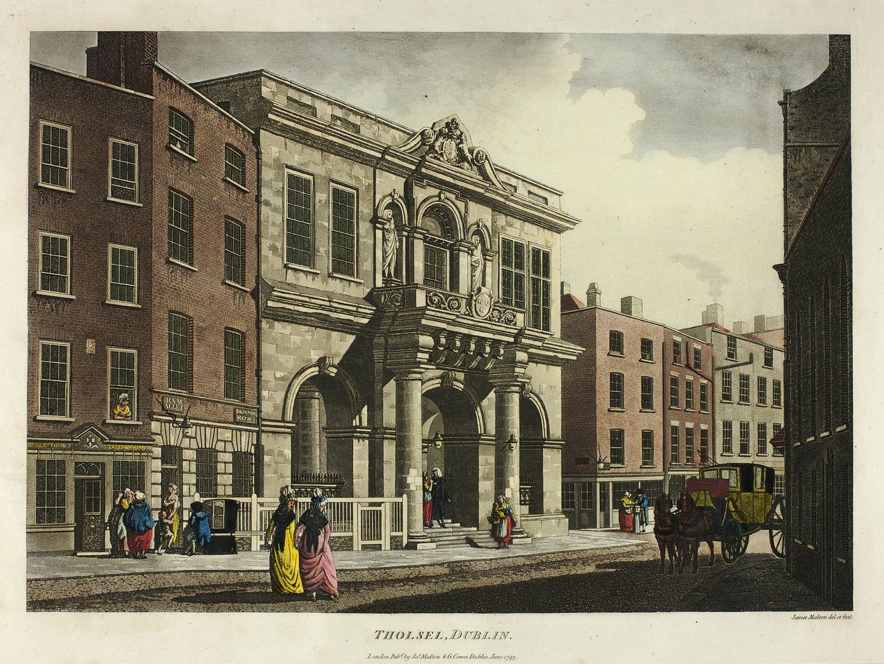 Tholsel, Dublin autorstwa James Malton