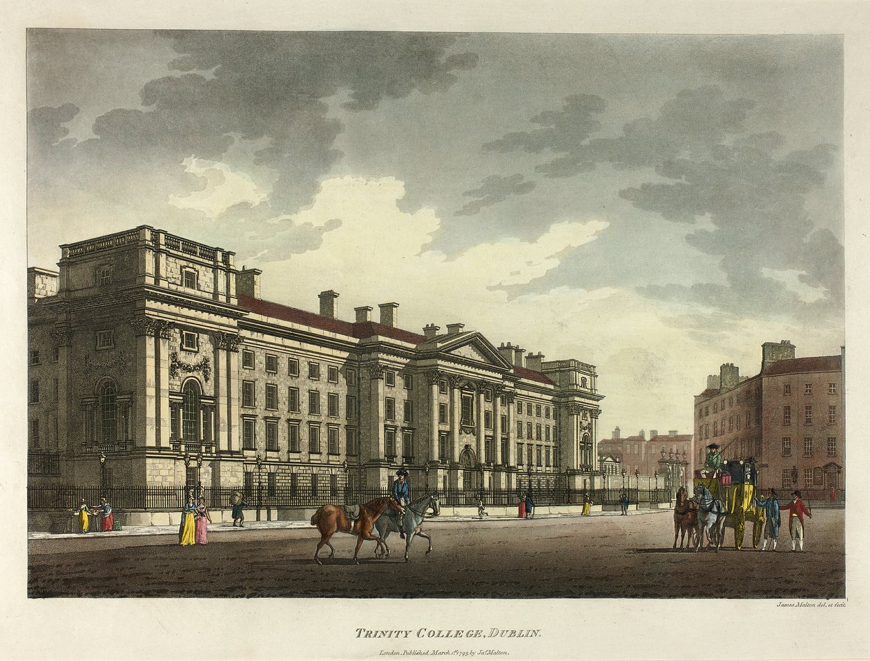 Trinity College, Dublin autorstwa James Malton
