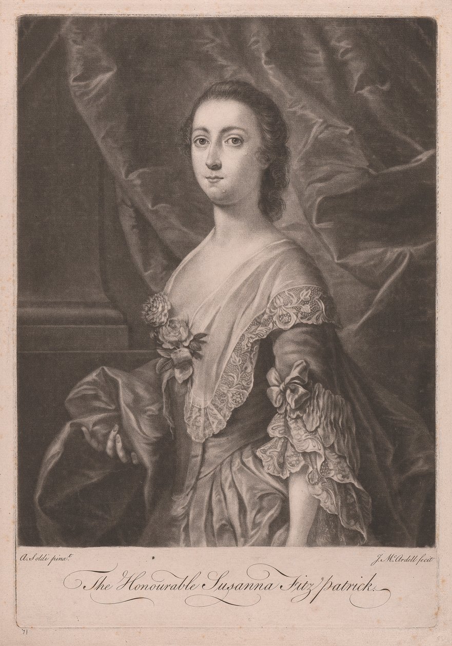 Czcigodna Susanna Fitzpatrick autorstwa James McArdell