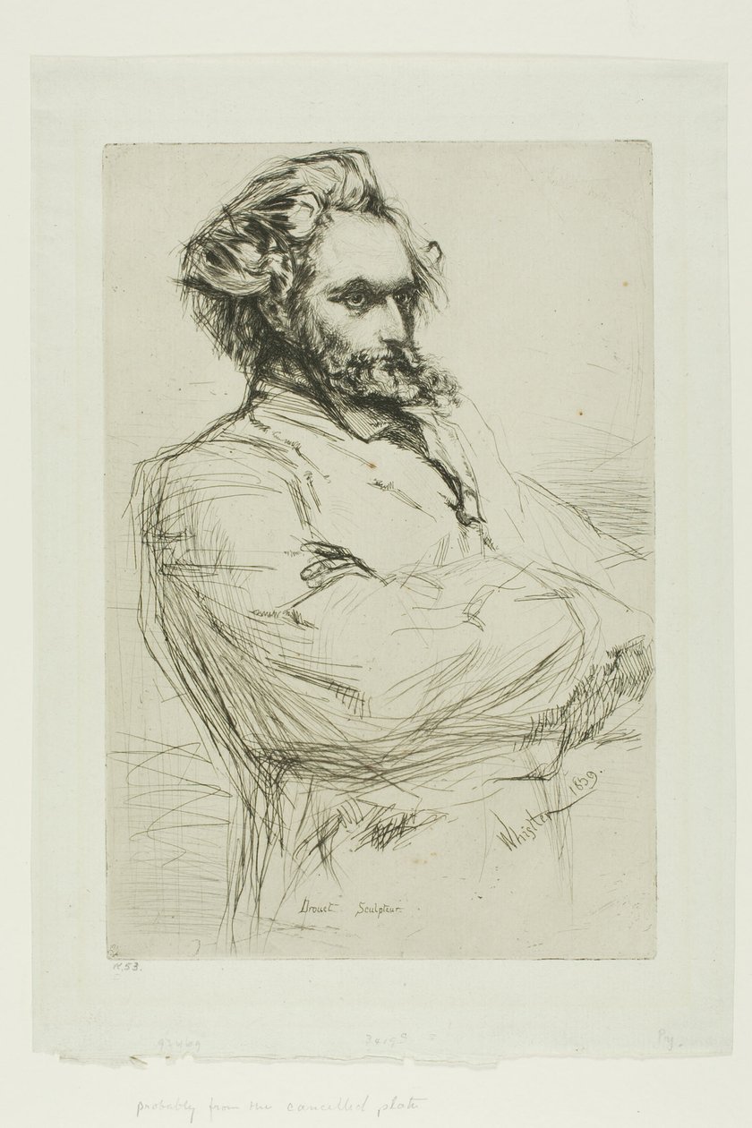 CL Drouet, rzeźbiarz autorstwa James Abbott McNeill Whistler
