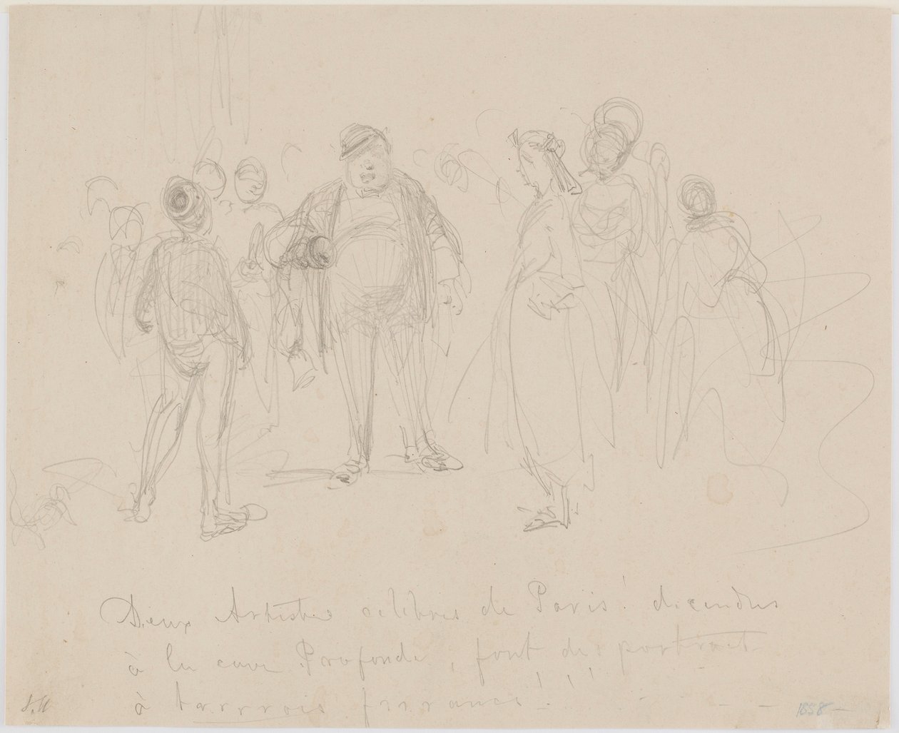 Dwóch znanych artystów Paryża autorstwa James Abbott McNeill Whistler