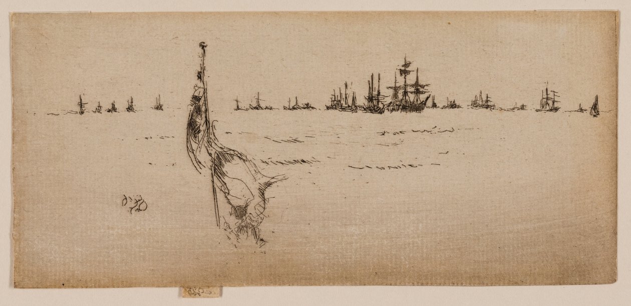 Zanurzanie flagi autorstwa James McNeill Whistler