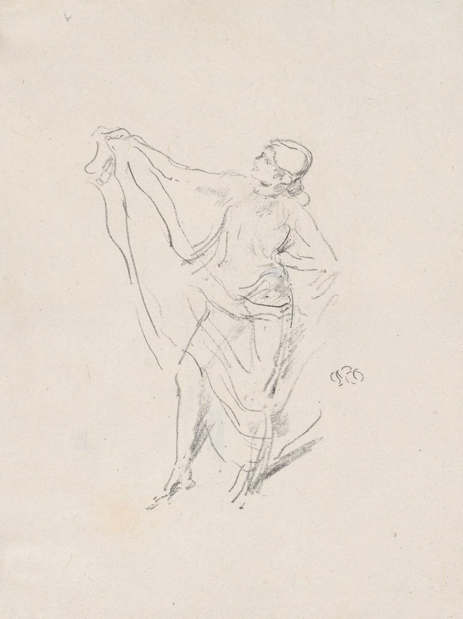 Model z drapowaniem, taniec autorstwa James McNeill Whistler