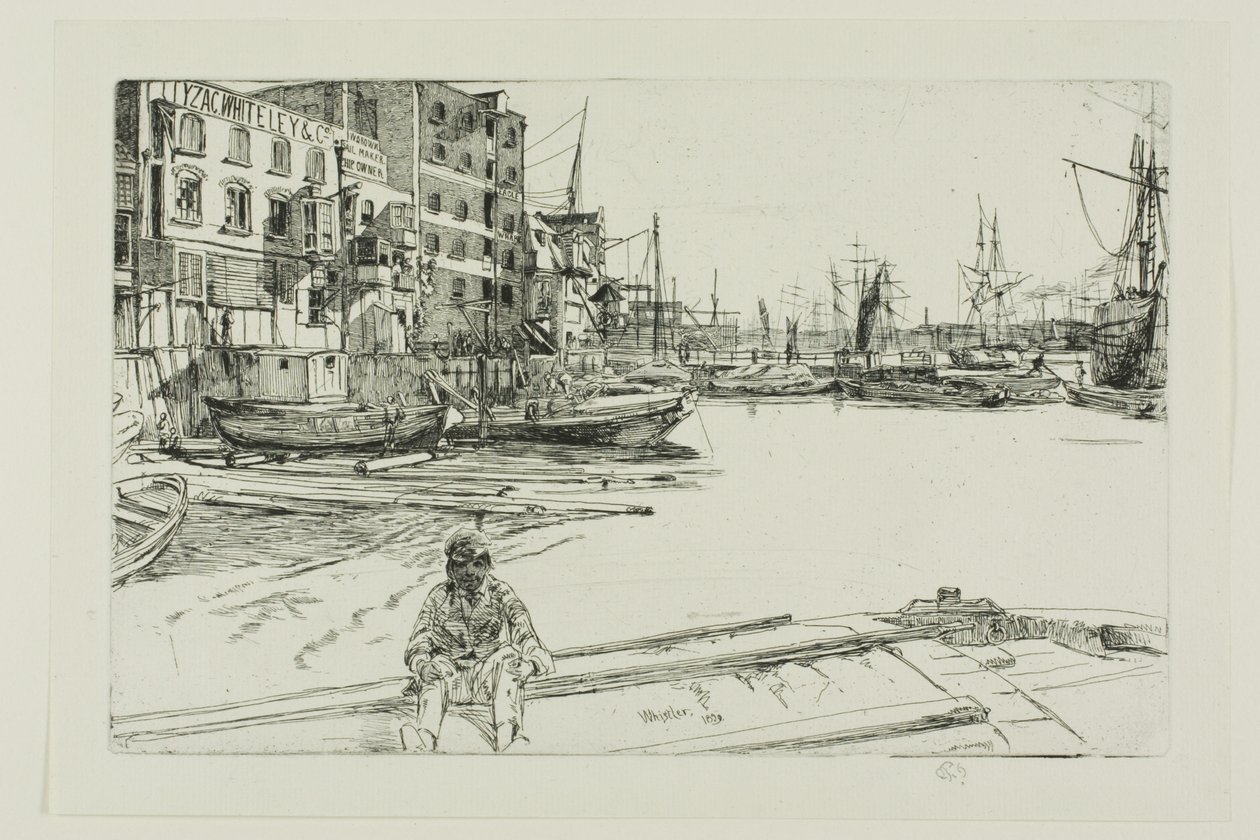 Eagle Wharf autorstwa James Abbott McNeill Whistler