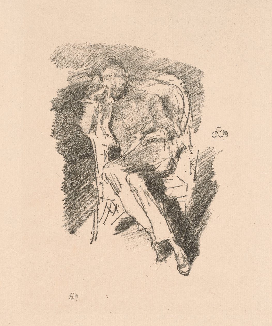 Firelight: Joseph Pennell, nr 2 autorstwa James McNeill Whistler