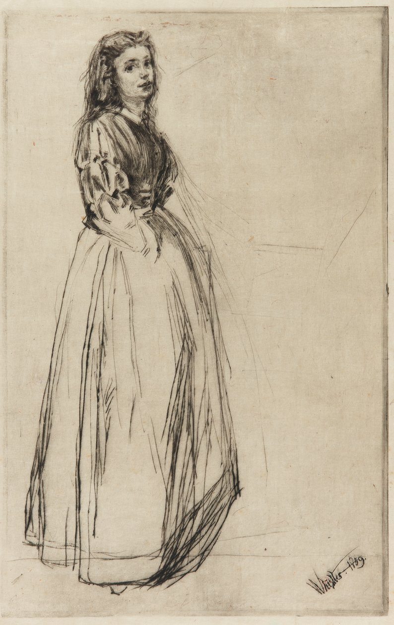 Fumette, stojący autorstwa James Abbott McNeill Whistler