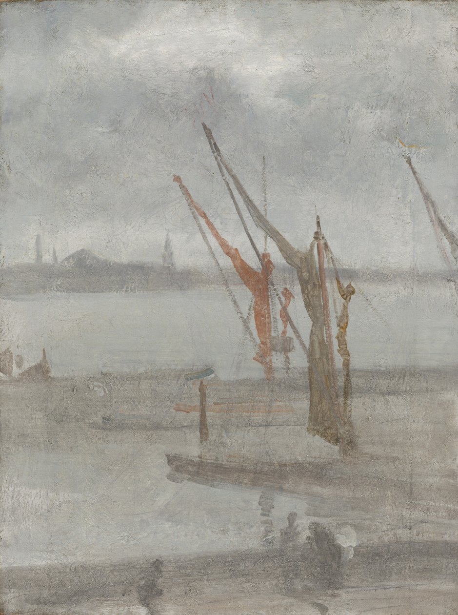 Szary i srebrny: Chelsea Wharf autorstwa James Abbott McNeill Whistler