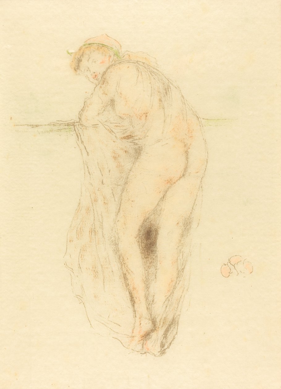 Naga modelka, widok z tyłu autorstwa James Abbott McNeill Whistler