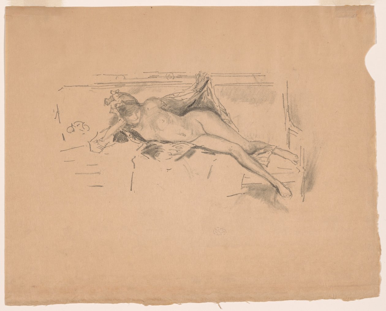 Naga modelka, leżąca autorstwa James Abbott McNeill Whistler