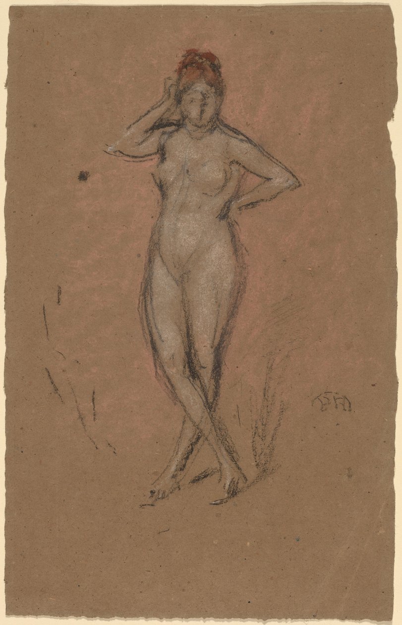 Stojący nago ze skrzyżowanymi nogami autorstwa James Abbott McNeill Whistler