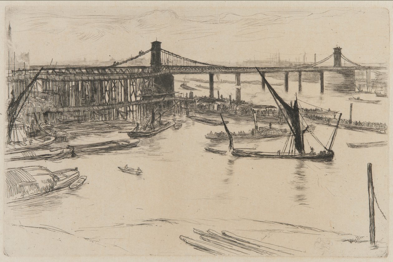 Stary most Hungerford autorstwa James Abbott McNeill Whistler