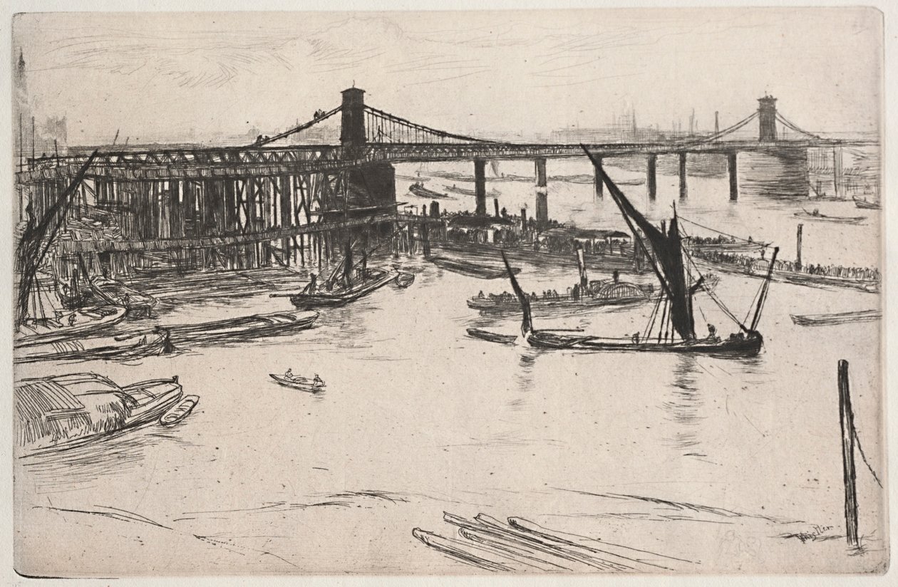 Stary most Hungerford autorstwa James McNeill Whistler
