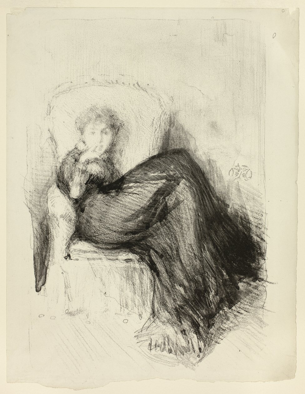 Badanie: Siedząca Maud autorstwa James Abbott McNeill Whistler