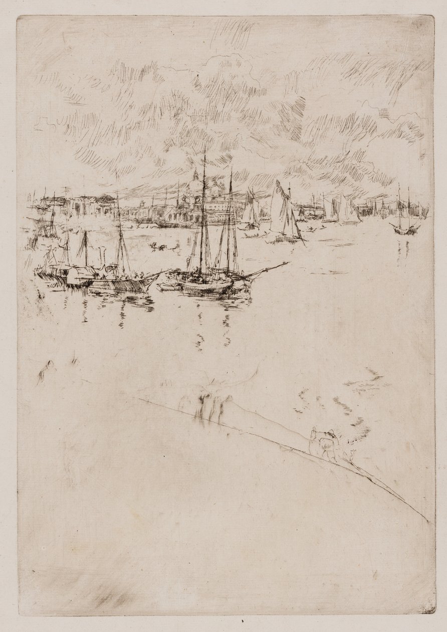 Parowiec, Wenecja autorstwa James Abbott McNeill Whistler