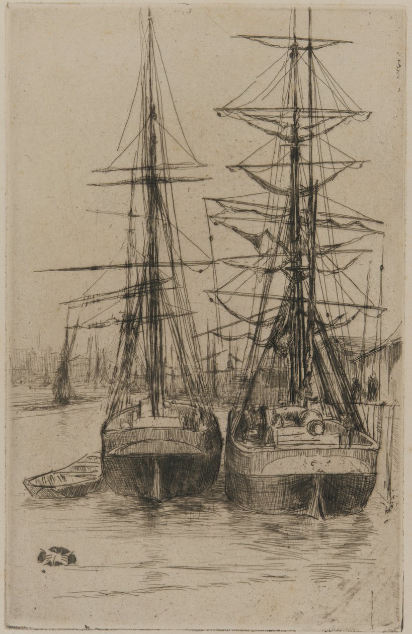 Dwa statki autorstwa James Abbott McNeill Whistler