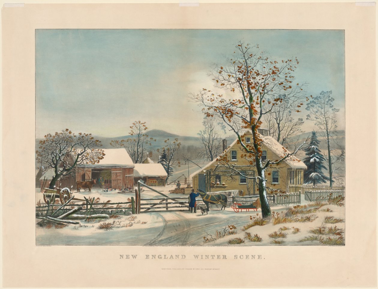 Scena zimowa Nowej Anglii, 1861. autorstwa James Merritt Ives
