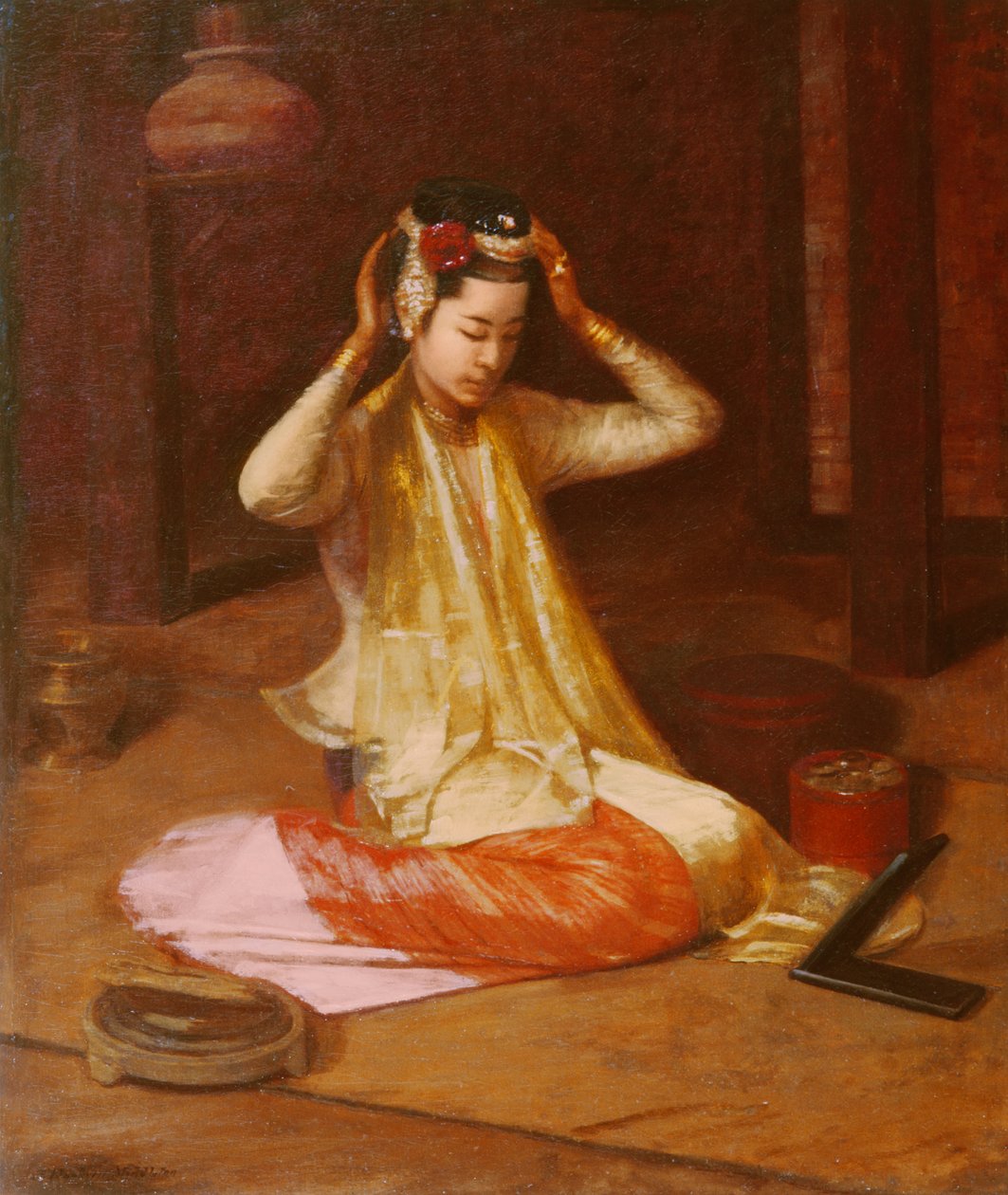 Tancerka birmańska, ok. 1920 autorstwa James Raeburn Middleton