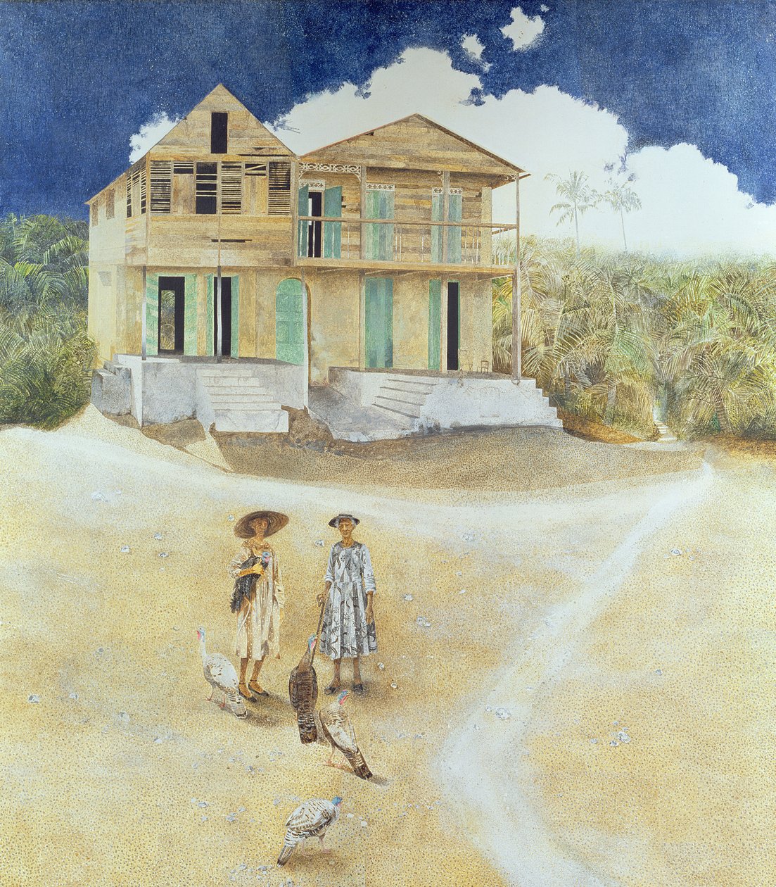 Dwie stare siostry, Jacmel, Haiti, 1974 autorstwa James Reeve
