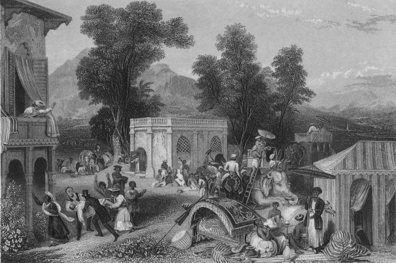 Śmierć biskupa Hebera, 1846 r. autorstwa James Sands