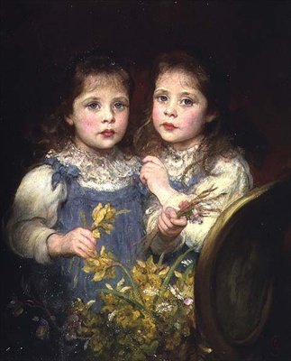 Bliźniacy, ok. 1901 (olej na płótnie) autorstwa James Sant