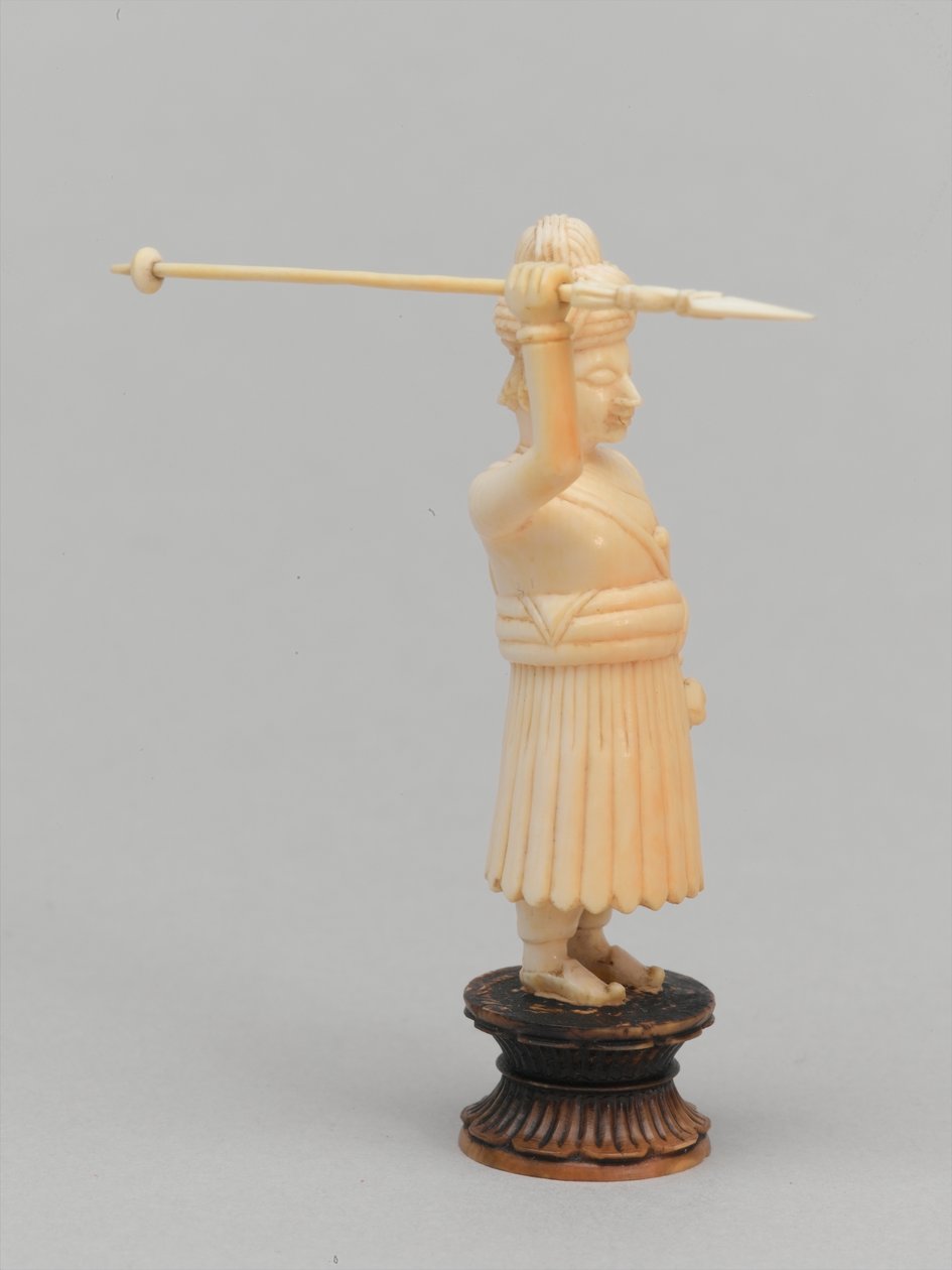 Czarny pionek, figura szachowa, Indie, 1820 ok autorstwa James Sharples