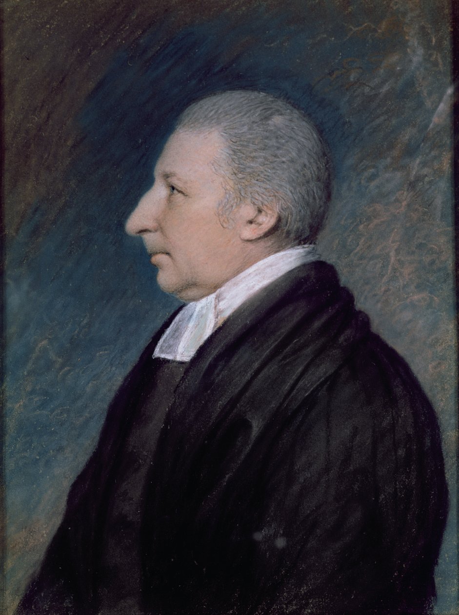 Wielebny Rowland Hill, angielski kaznodzieja autorstwa James Sharples