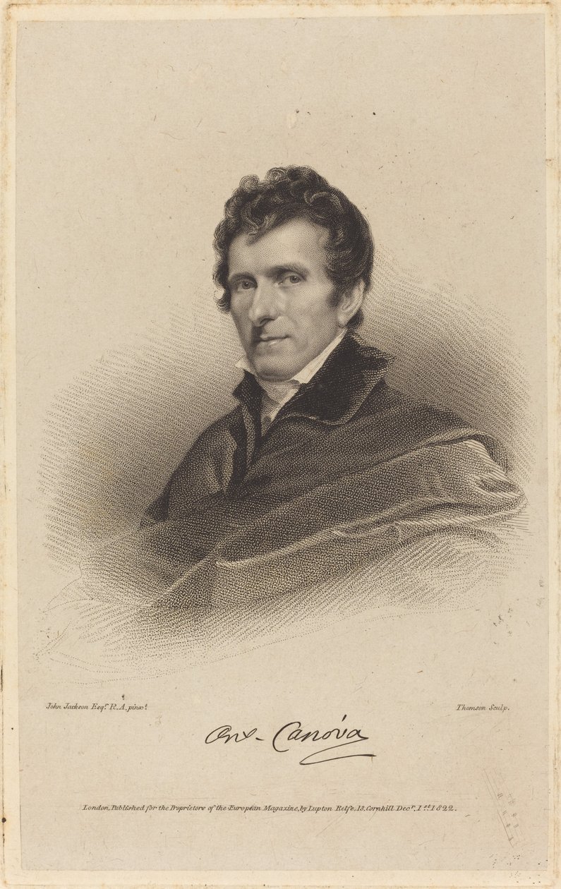 Antonio Canova autorstwa James Thomson possibly after John Jackson