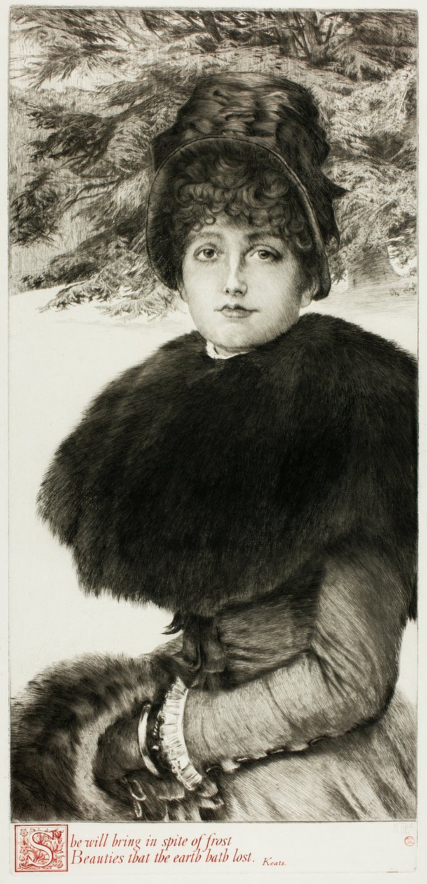 Spacer po śniegu autorstwa James Tissot