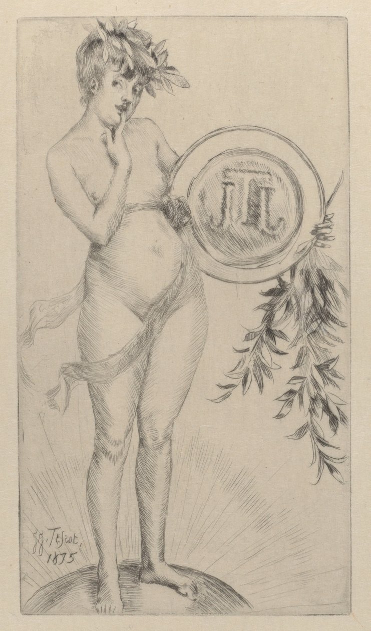Pierwszy frontyspis z monogramem, 1875. autorstwa James Tissot
