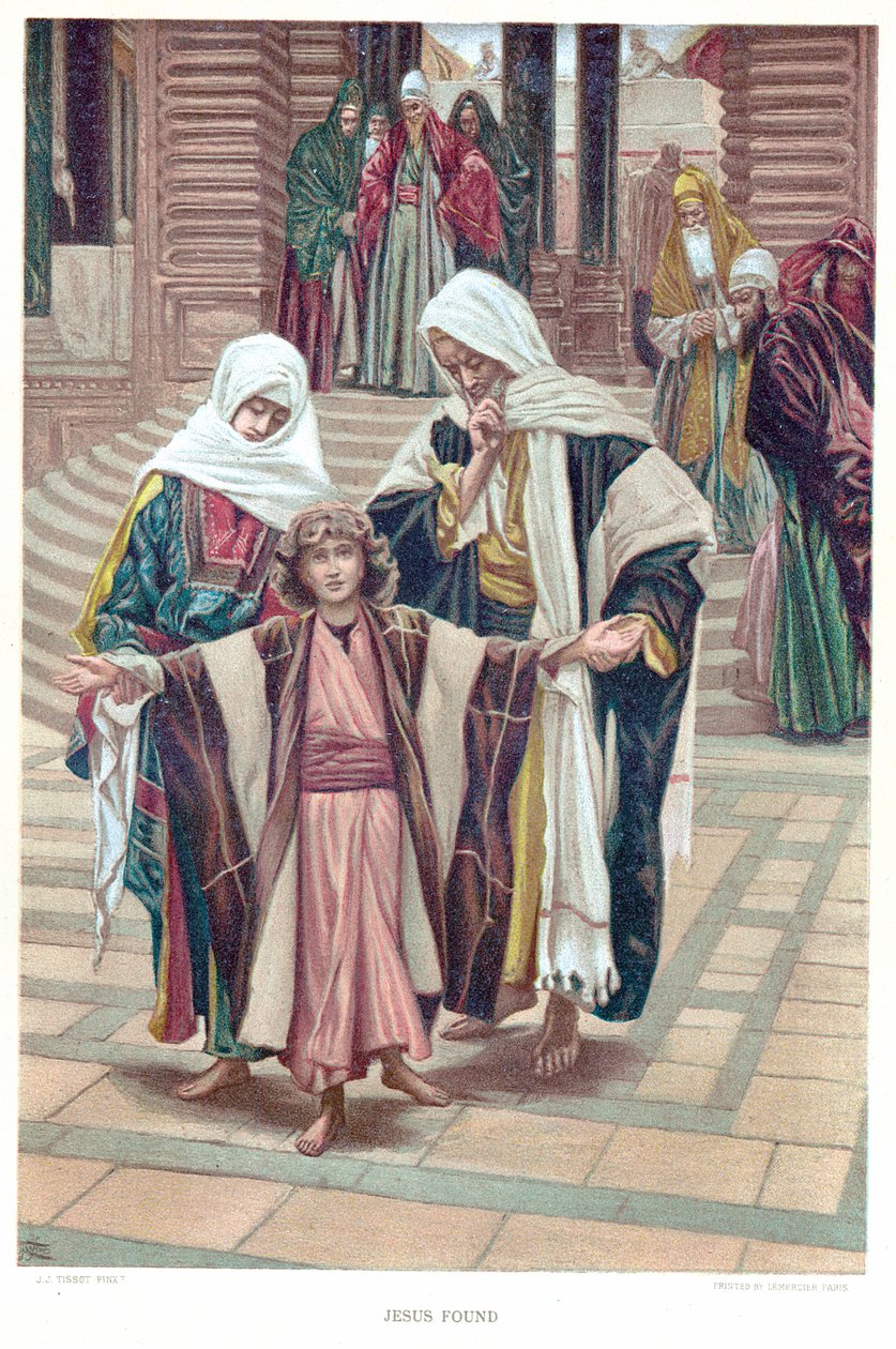 Jezus odnaleziony, c1897 autorstwa James Tissot