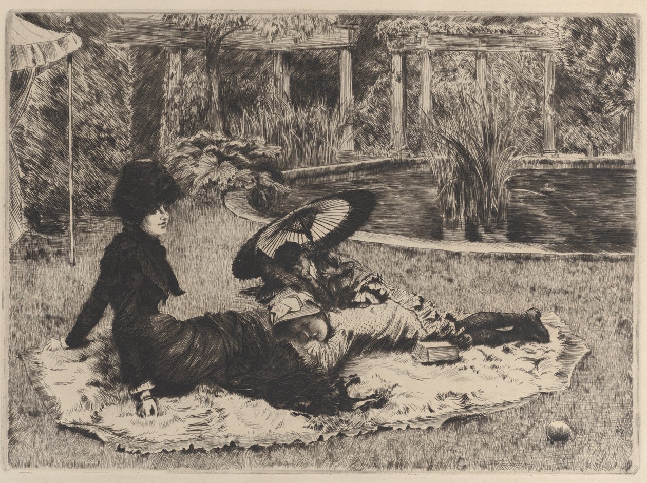 Na trawie, 1880. autorstwa James Tissot