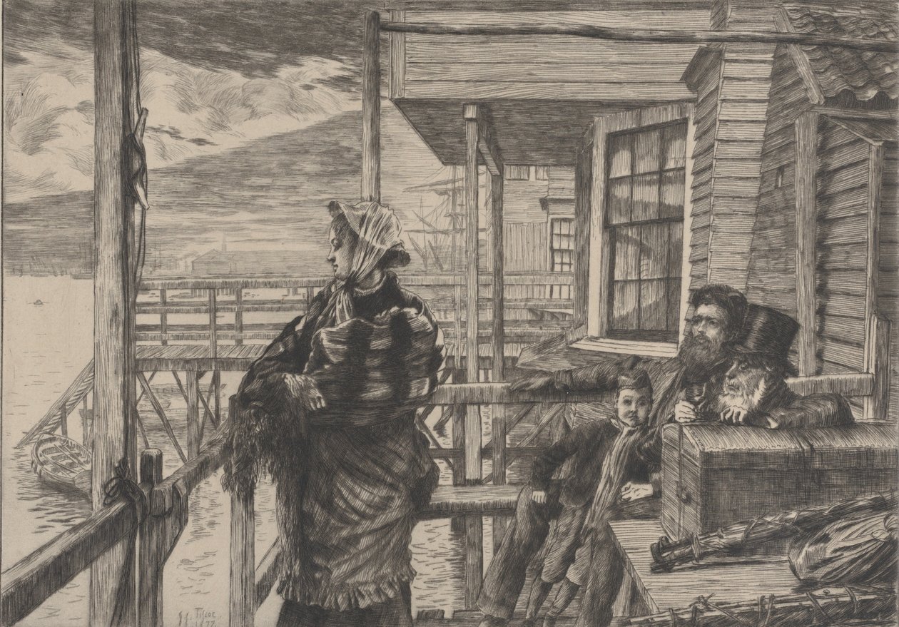 The Three Crows Inn, Gravesend, 1877. autorstwa James Tissot