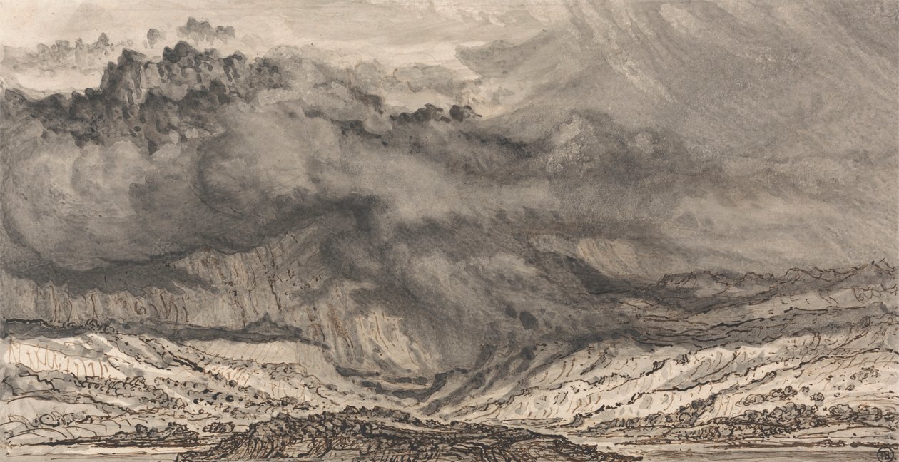 Snowdon, zbliżająca się burza autorstwa James Ward