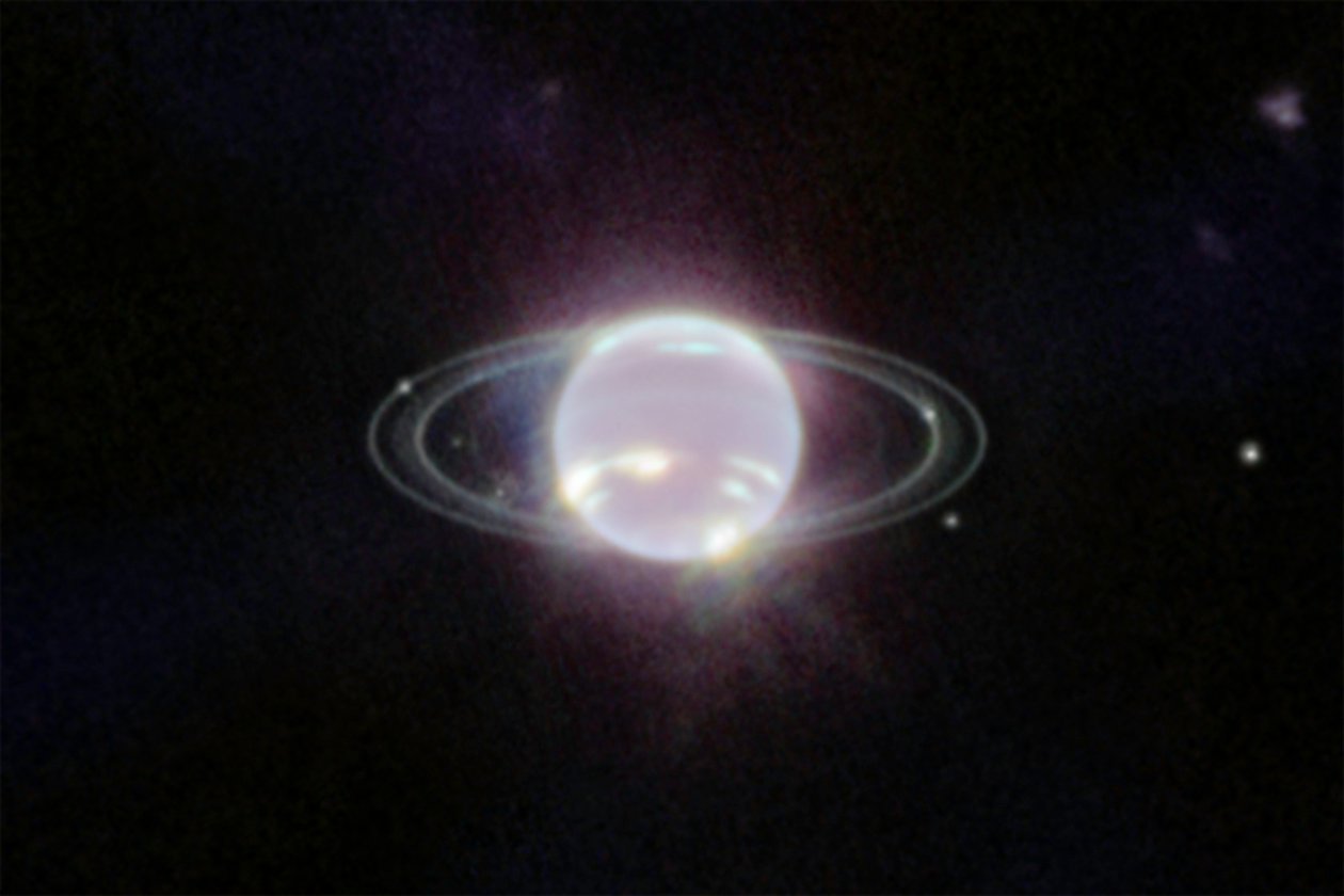 Neptun z bliska (NIRCam) autorstwa James Webb Space Telescope (NASA)