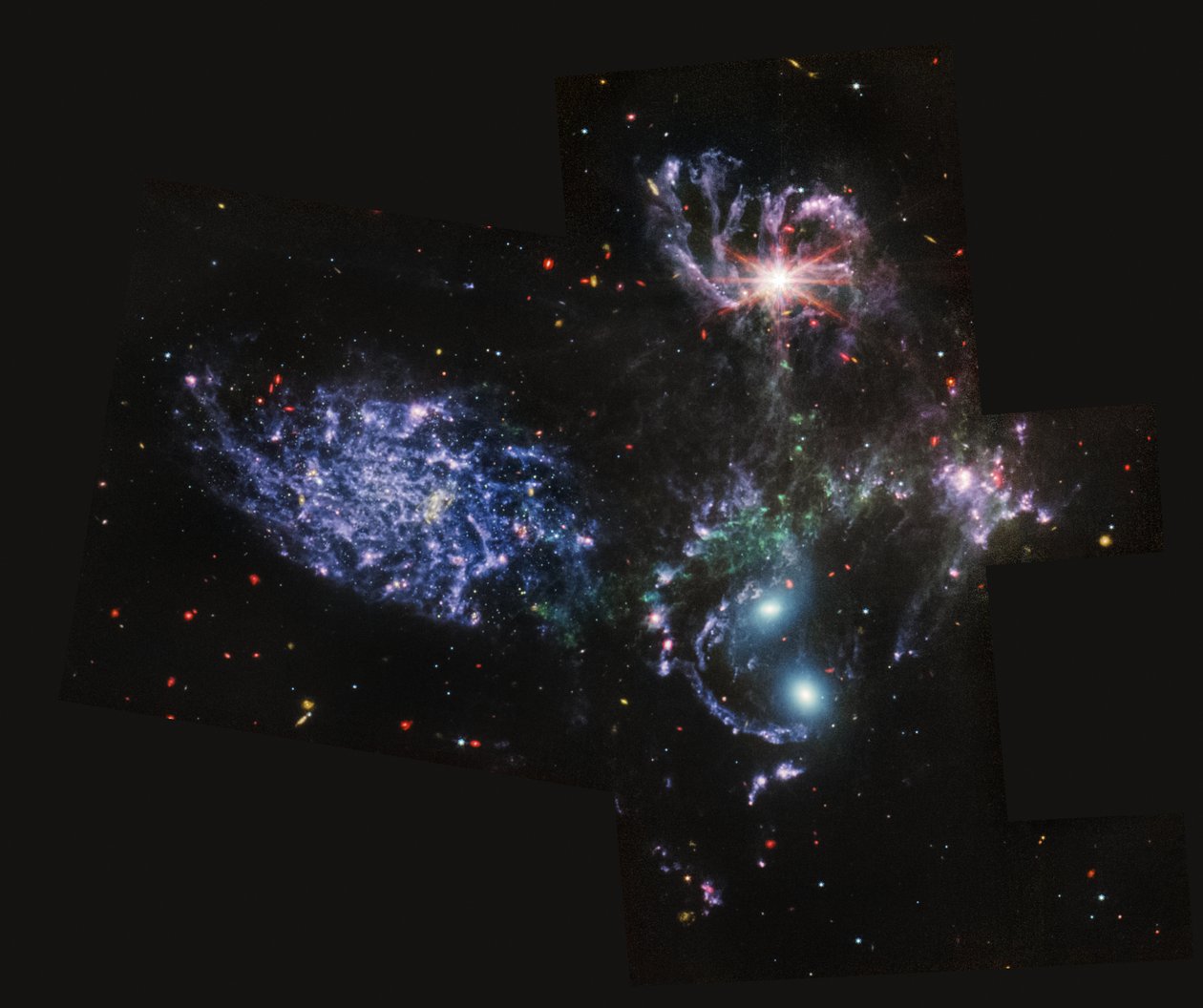 Kwintet Stephana (MIRI Image) autorstwa James Webb Space Telescope (NASA)