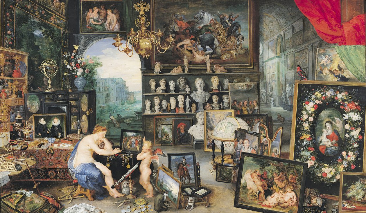 Zmysł wzroku, 1617 autorstwa Jan and Rubens, P.P. Brueghel