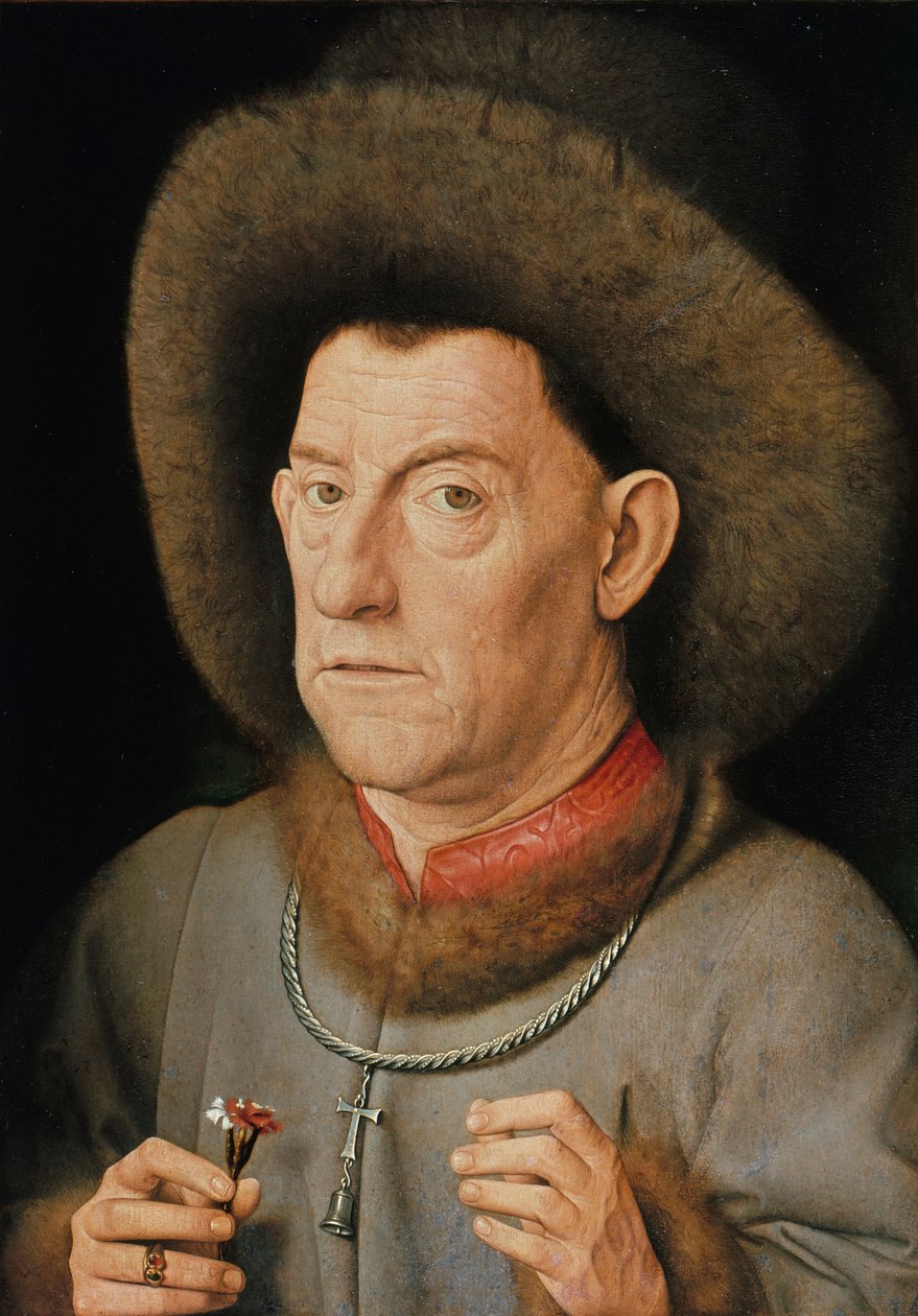 Mężczyzna z różami autorstwa Jan van Eyck