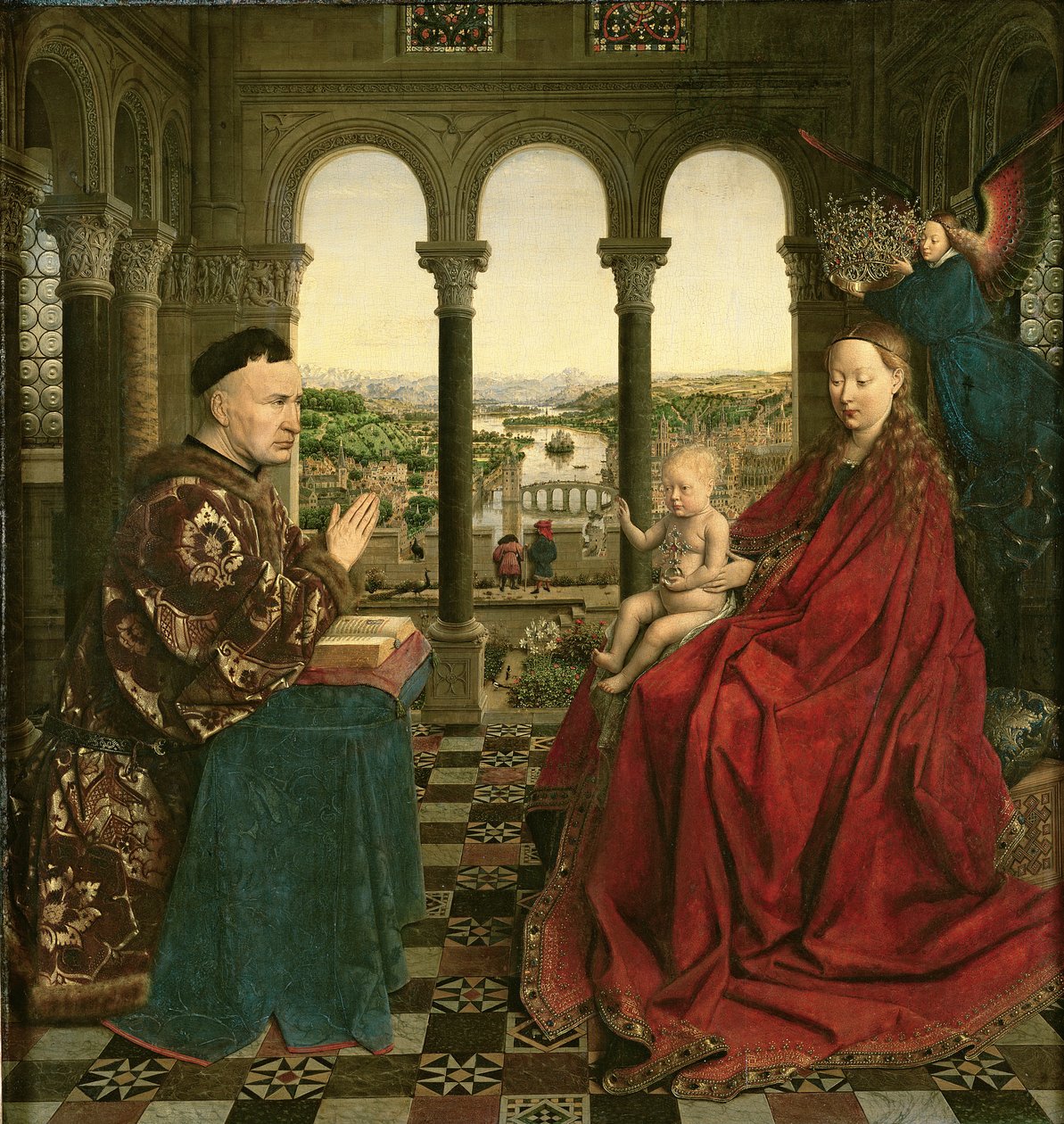 Madonna Rolin, ok.1435 (panel) autorstwa Jan van Eyck