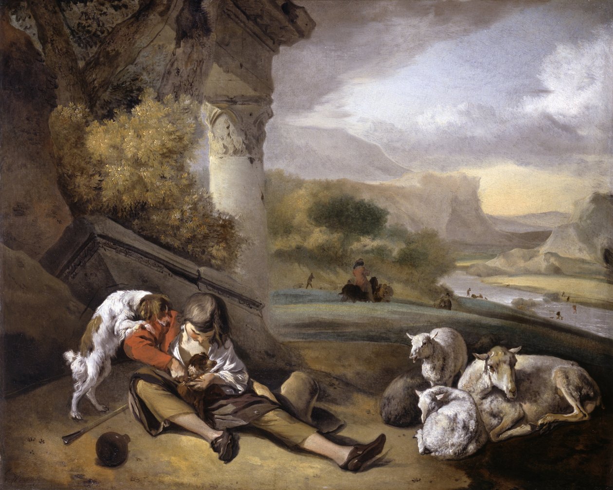 Krajobraz z Pasterzem autorstwa Jan Baptist Weenix