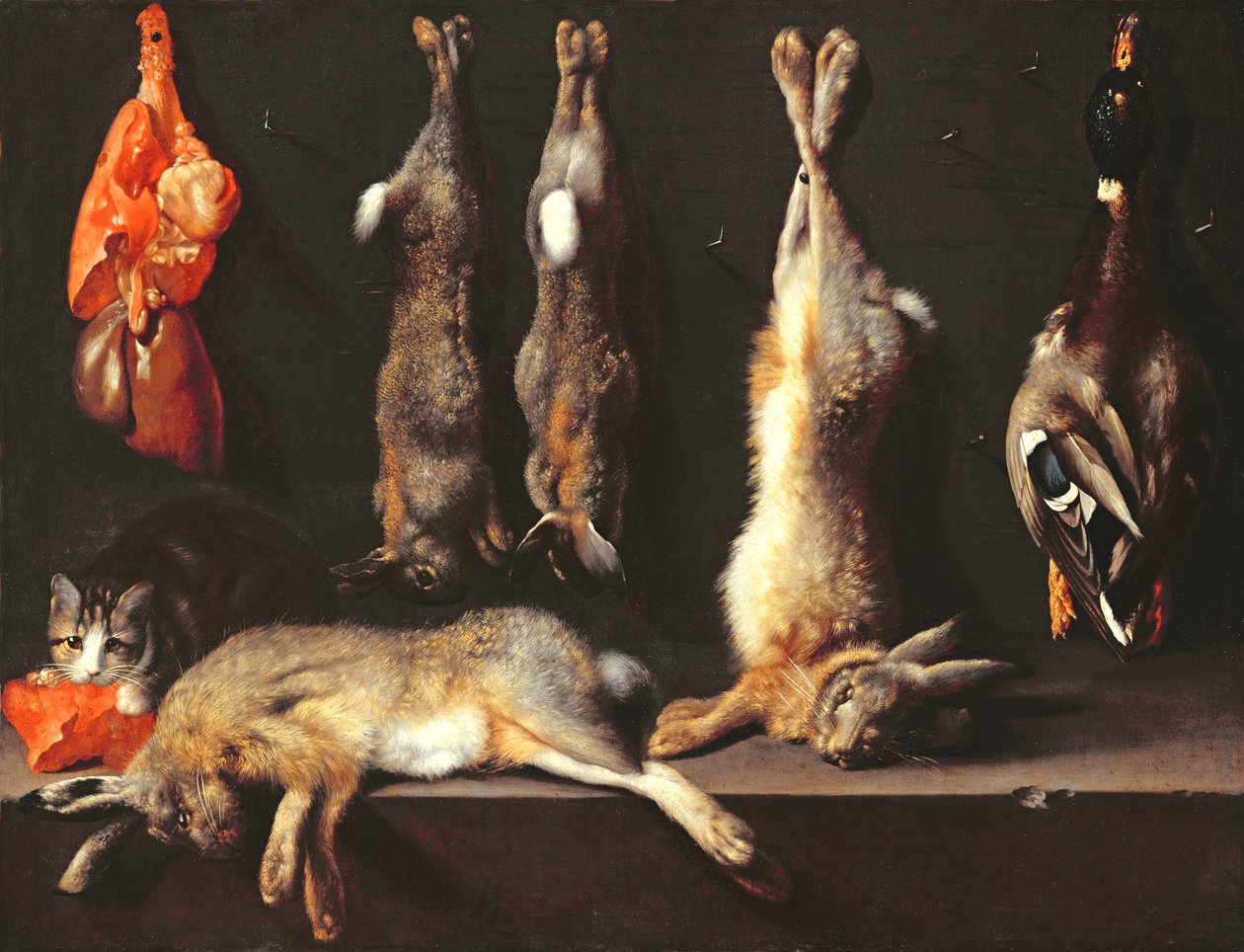 Martwa natura, gra autorstwa Jan Baptist Weenix