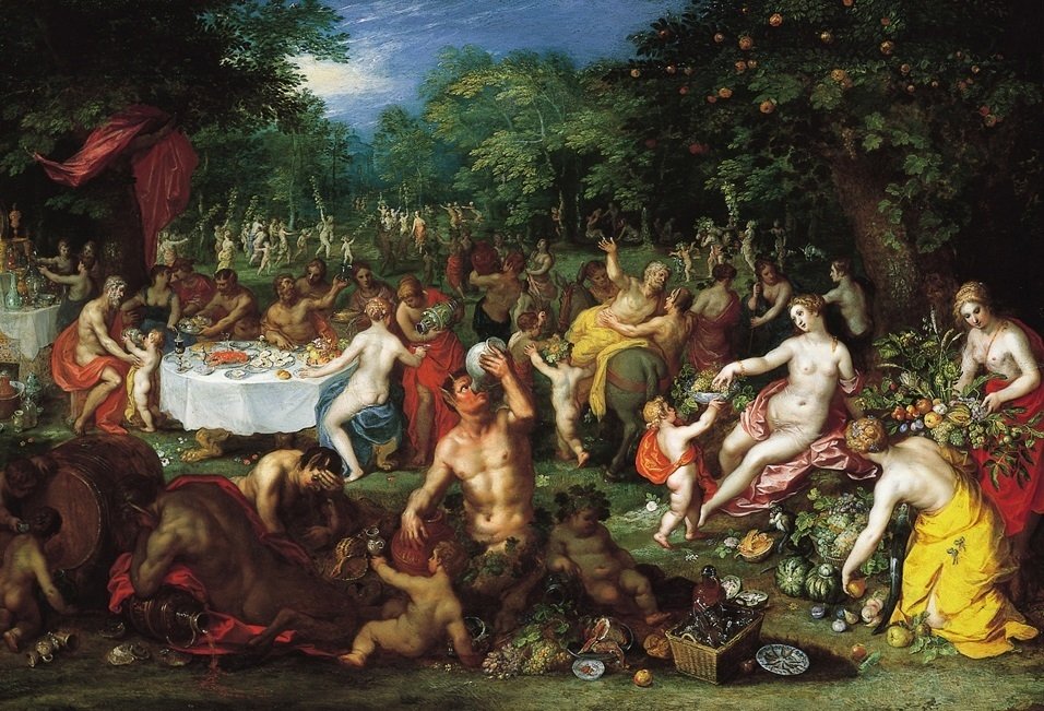 Bachanalia autorstwa Jan the Elder Brueghel