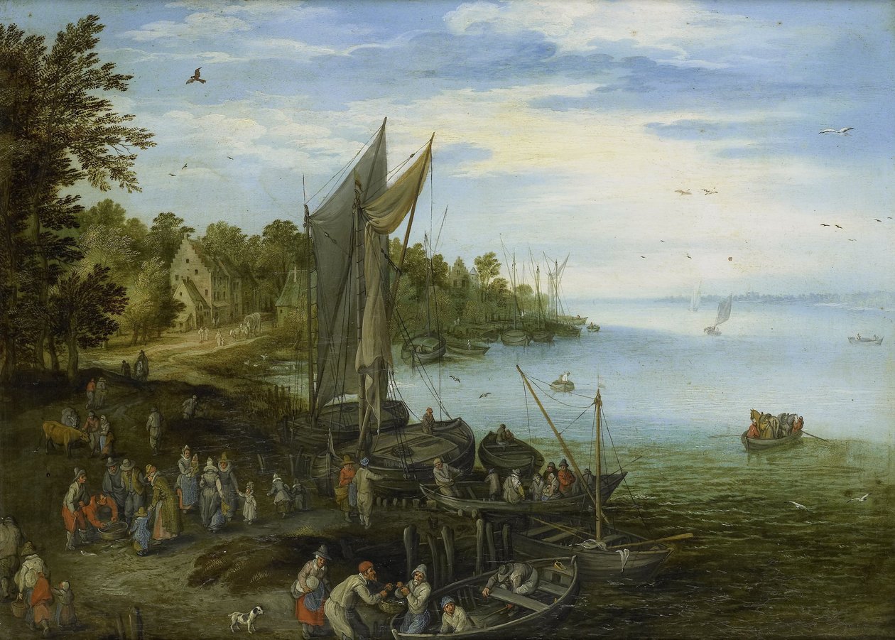 Nadrzecze autorstwa Jan the Elder Brueghel