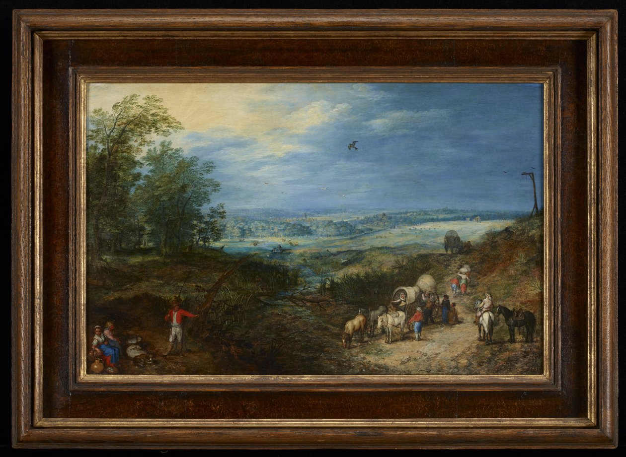 Krajobraz z chłopami autorstwa Jan the Elder Brueghel