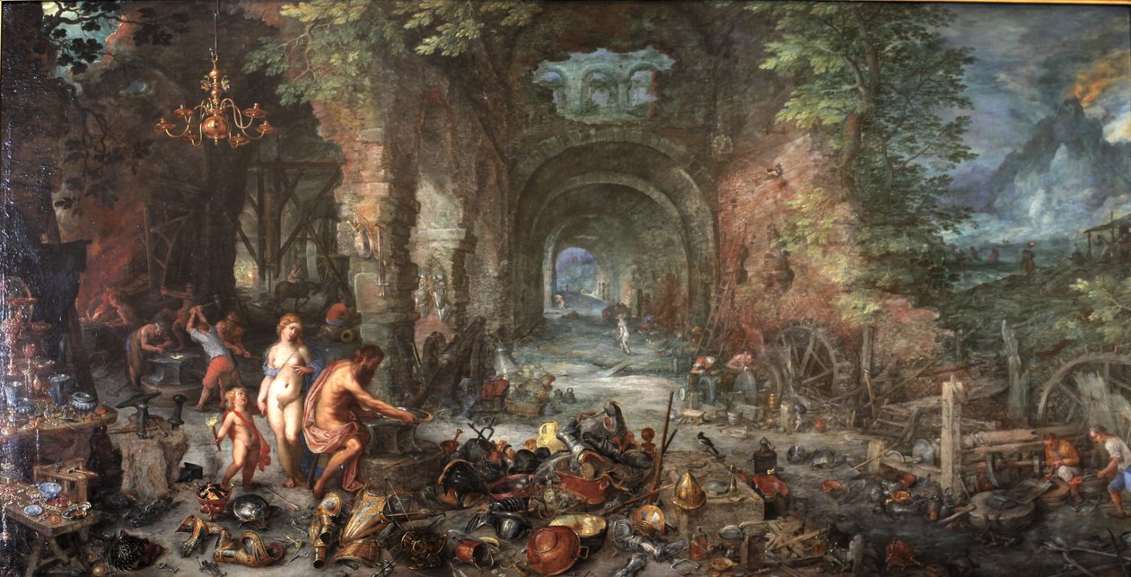 ogień autorstwa Jan the Elder Brueghel