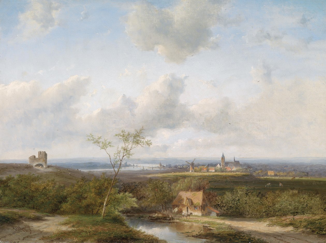 Szeroki holenderski krajobraz autorstwa Jan Evert Morel