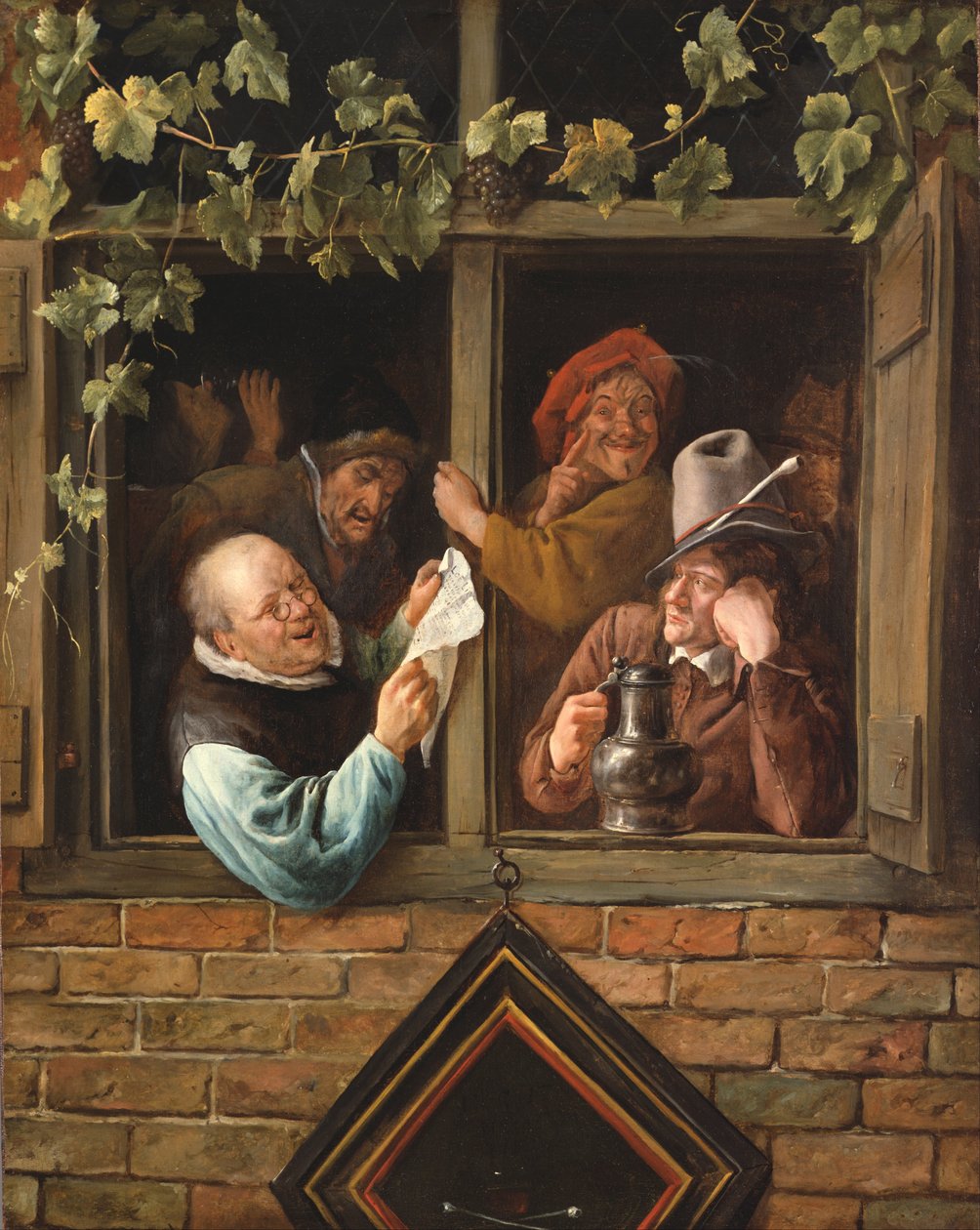 Retorycy przy oknie autorstwa Jan Havickszoon Steen